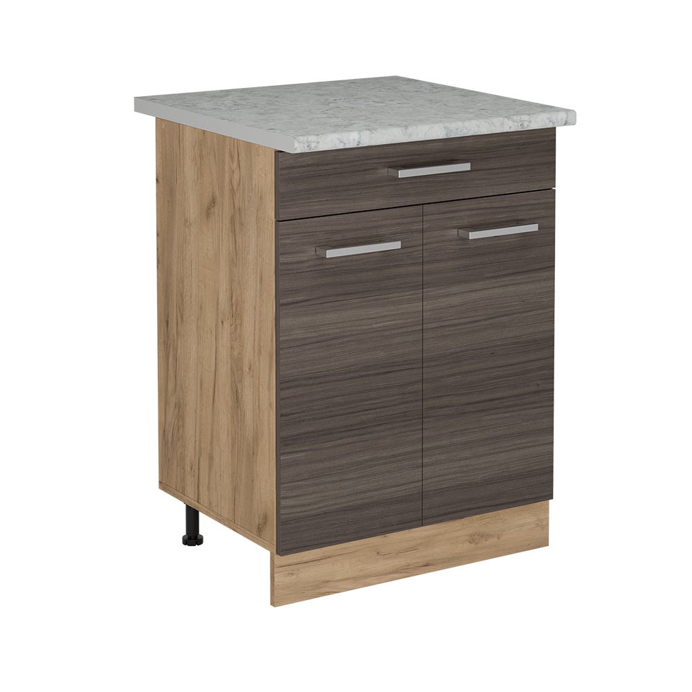 Vicco Szafka dolna do kuchni R-Line, Szlachetna szarość, 60 cm BR Marmur
