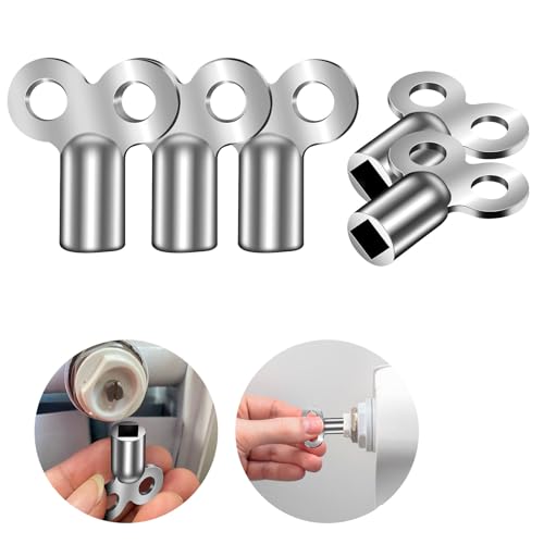 Klucz do odpowietrzania grzejnika 5x Klucz kwadratowy Srebrny Uniwersalny Kompaktowy Aluminiowy do wielu grzejników Klucz do ogrzewania centralnego