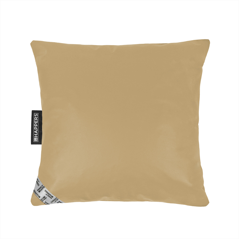 Coussin Similicuir Indoor Beige Happers 45x45 - 2
