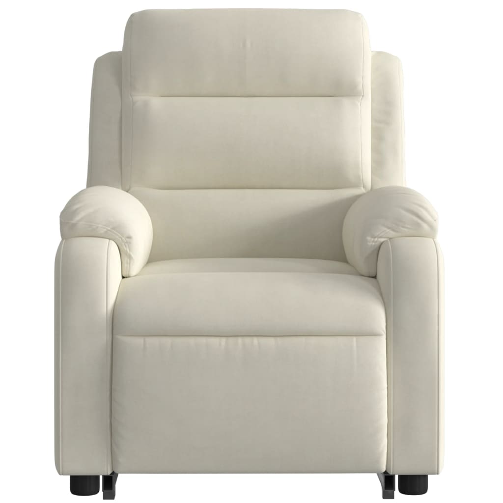 Fauteuil inclinable Crème Velours - 9