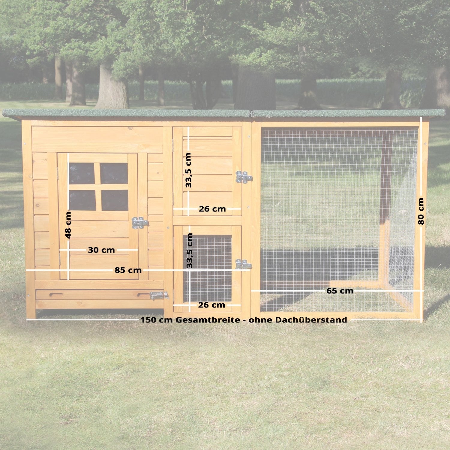 Poulailler pour jardin extérieur 5 poules r 150 x 80 x 68 cm - Modèle 147 FLEXI Standard - BB Loisir - 2