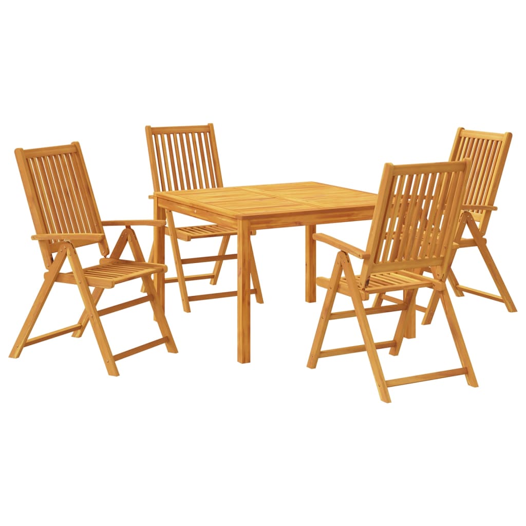 Juego De Comedor De Jard N Uds Conjunto De Mesa Y Sillas Madera Maciza De Acacia Cfw