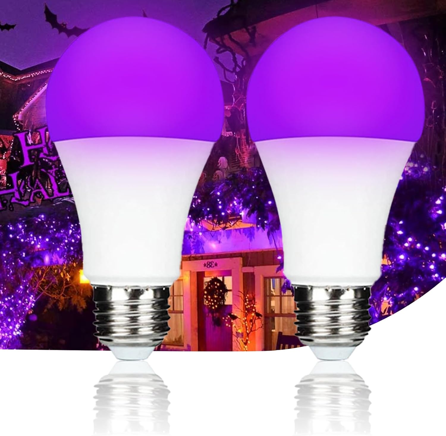 Żarówka UV 9W Czarna Światło - E27, 395nm do Wykrywania Moczu, Farby Fluo, Halloween, Przyjęcia Dziecięce