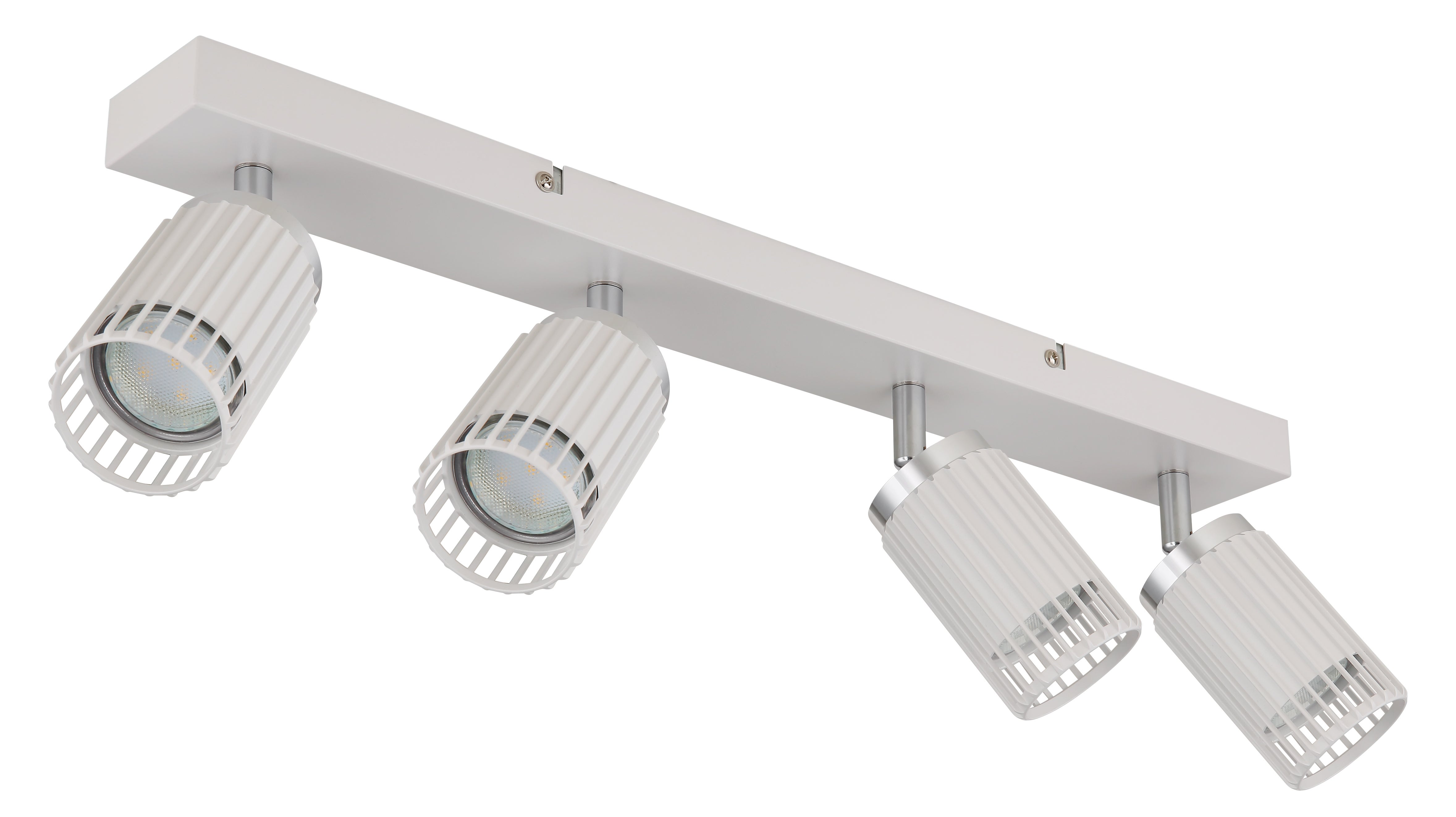 Spot métal blanc mat, 4x GU10 - 3