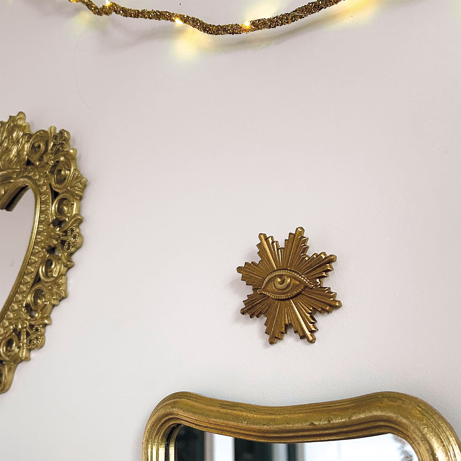 Ex-voto œil doré déco murale - Doré - 10 cm - Résine - 2