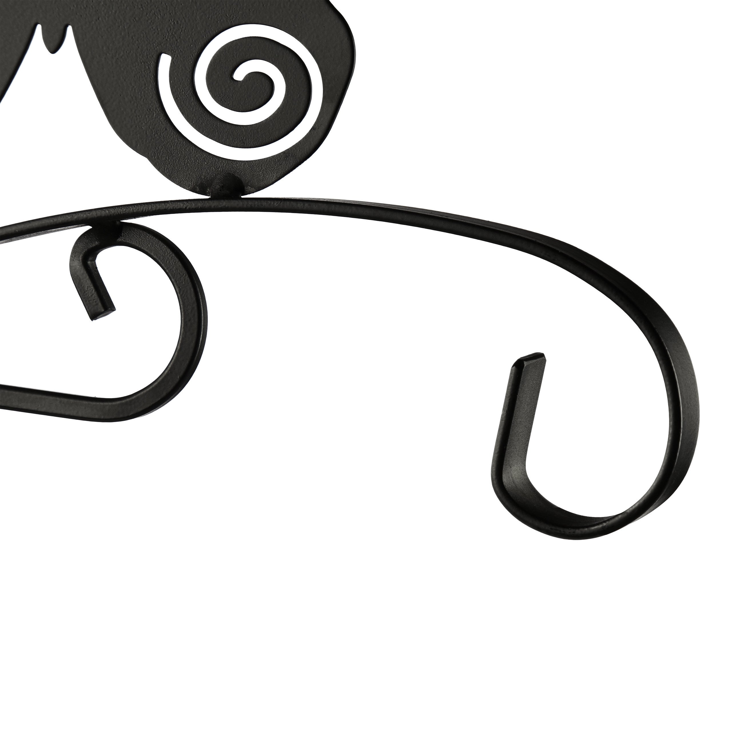 Crochet mural pour plantes papillon suspensions pot de fleurs en métal décoration jardin 30x28x2 cm, noir, Relaxdays - 7