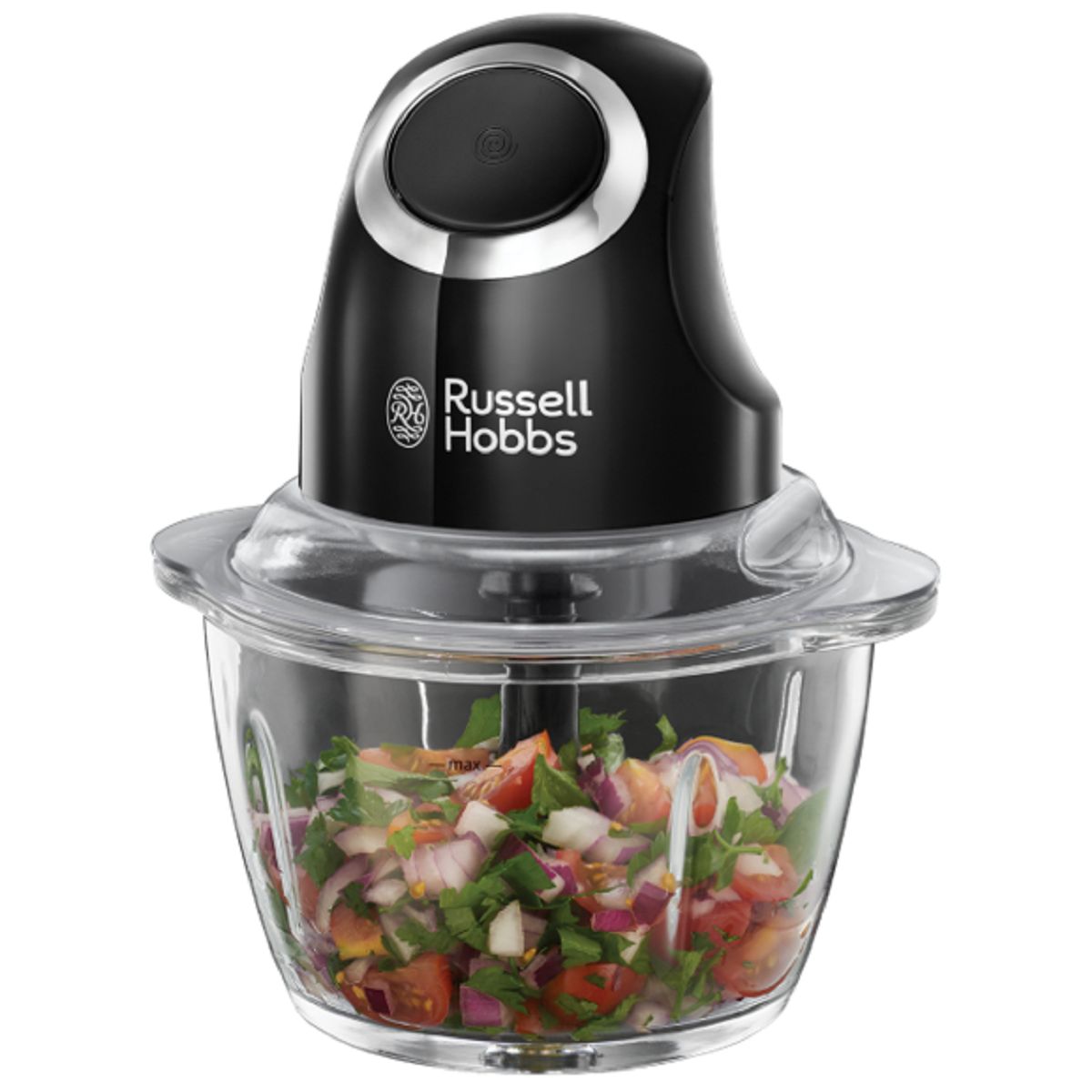 Mini siekacz Russell Hobbs Matte Black 200 W miska szklana 500 ml