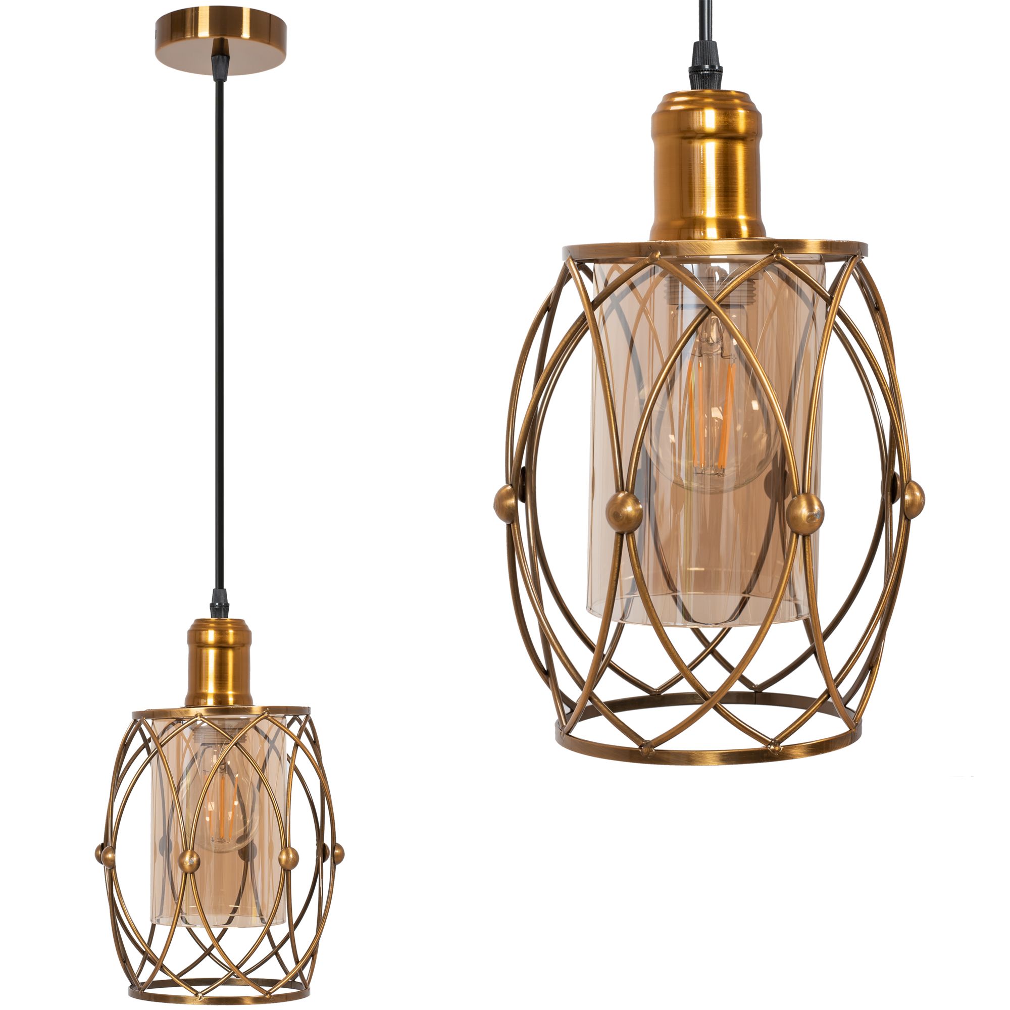 Lampa Sufitowa Wisząca Toolight App1128-1Cp Złoty