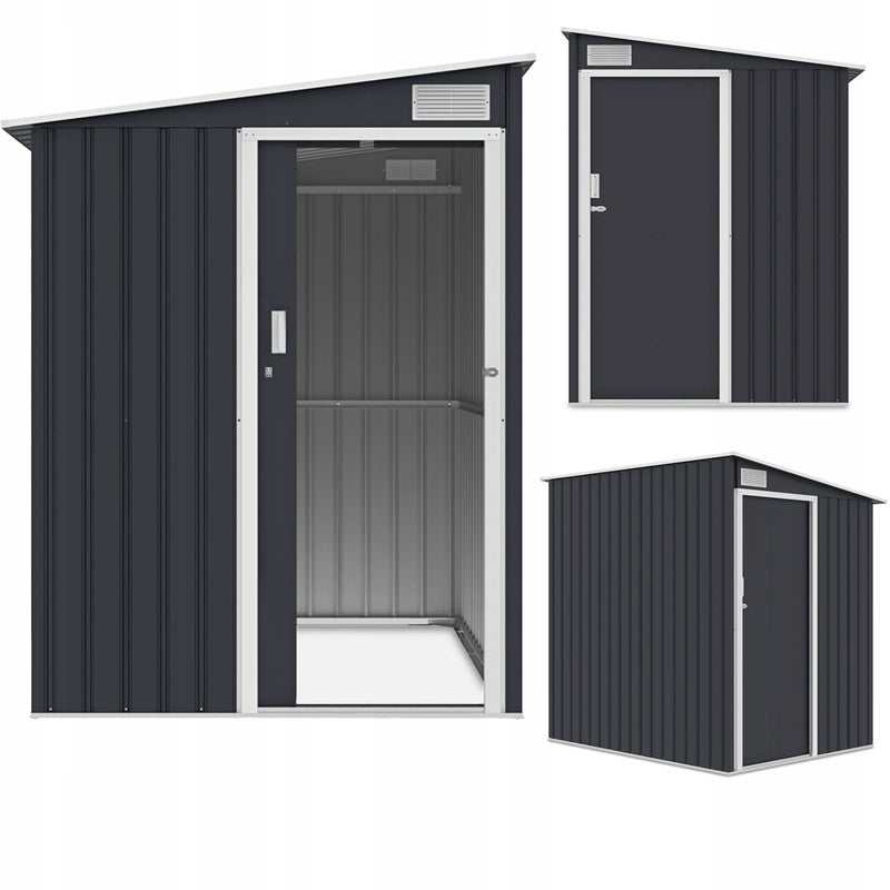 DOMEK OGRODOWY Narzędziowy Schowek JASPER 194x150cm Metalowy Mały Blaszak 1 szt