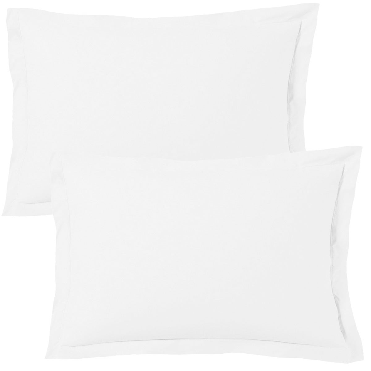 Blanc Avenue lot de 2 taies d'oreiller 63x63 cm satin de coton blanc - 3