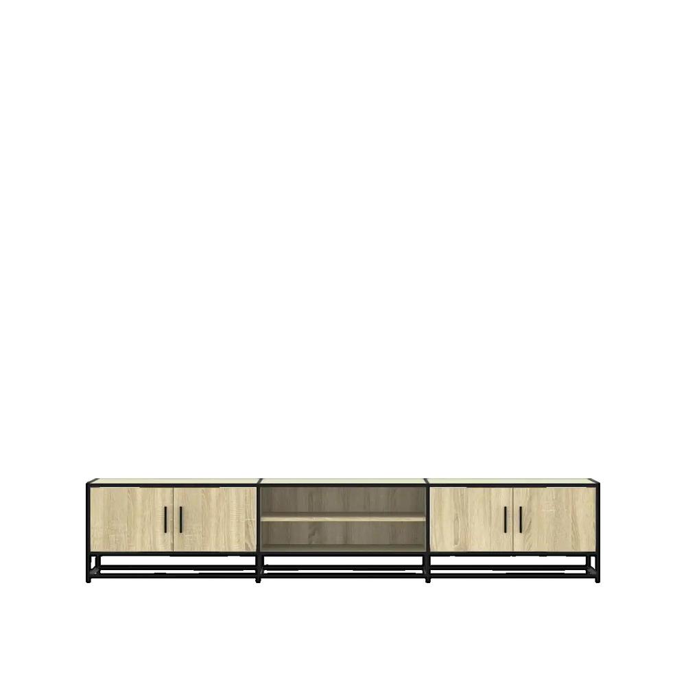 Mebel TV vidaXL Sonoma Dąb 210x35x41 cm Drewno inżynieryjne i Metal