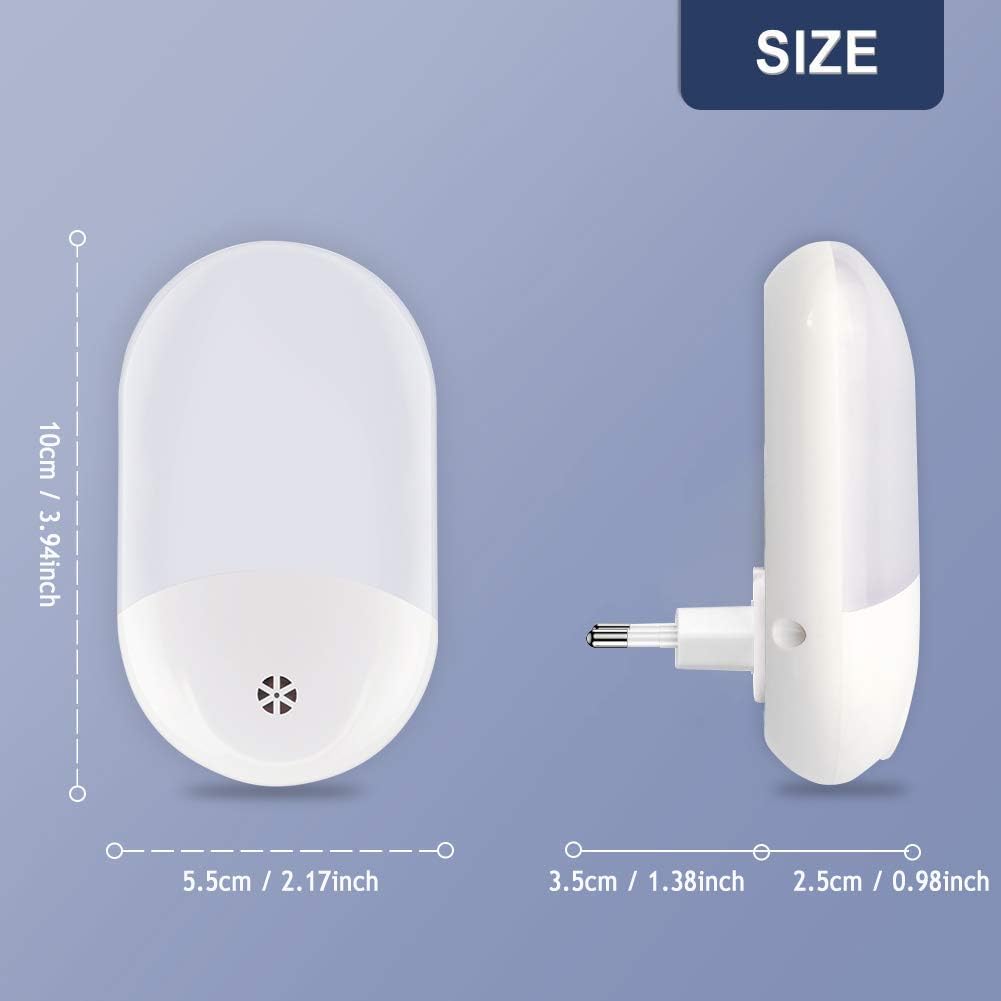 Lampe de nuit LED dernière génération - Prise - veilleuse enfants - veilleuse adultes - capteur de lumière - dimmable - 2