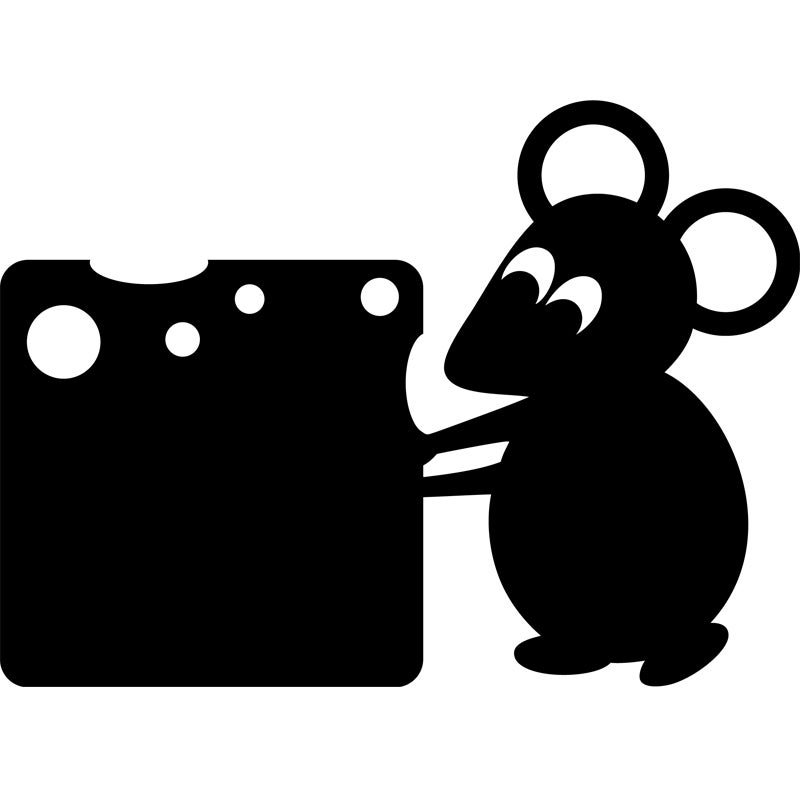 Adesivo ardesia Mouse con formaggio - Sticker adesivo - adesivi murali - 55x75cm - 2