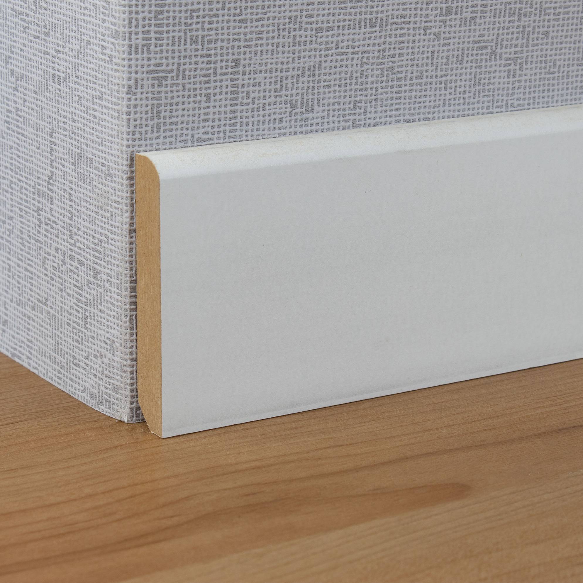 PROVISTON Plinthe 14 x 80 x 2440 mm MDF Prépeinte Plinthe arrondie lot de 5 - 4