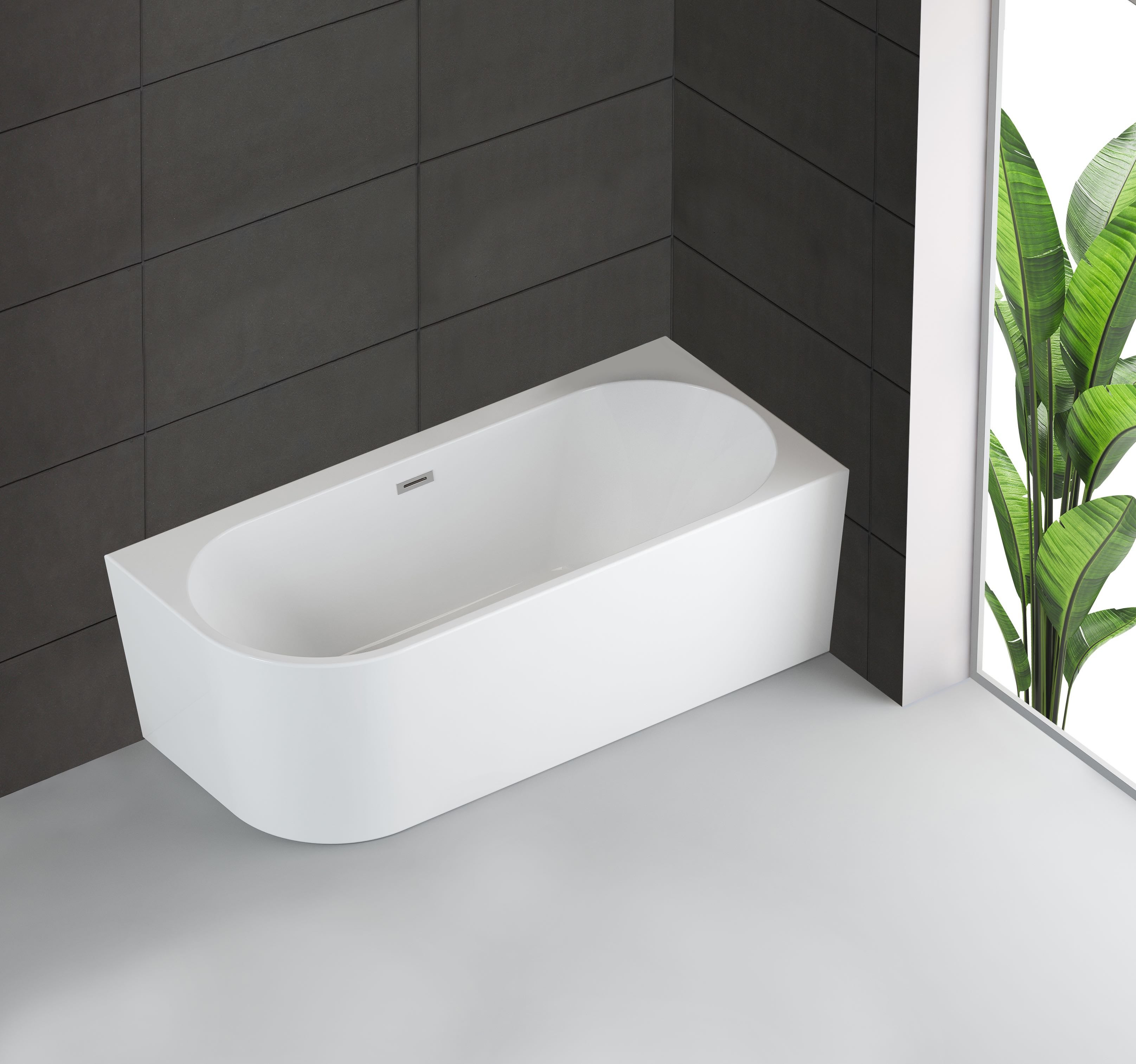 Baignoire Ilot Capri 160 droite blanche 160 x76 x58 cm, by SPALINA - 7