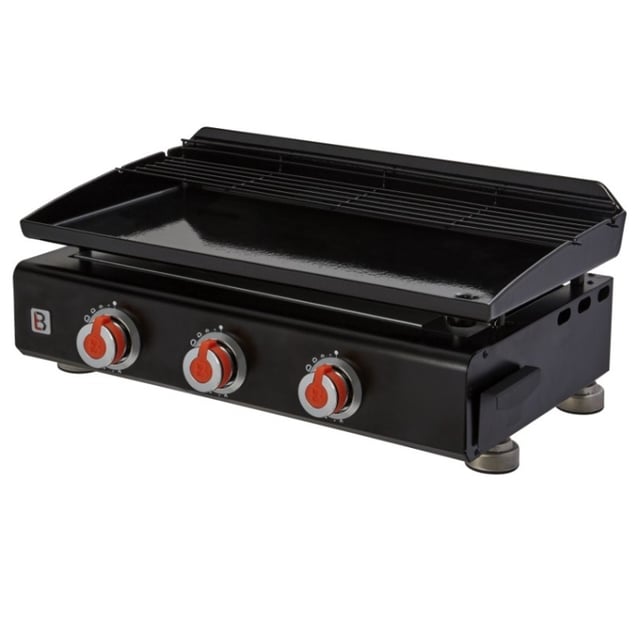 Plancha à gaz Silvia II G 3 Feux - BRASERO - Plaque Fonte émaillée fabriquée en France - 67 x 34 cm - 7,5 kW