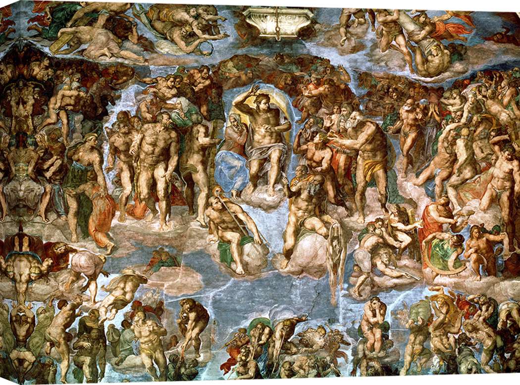 Poster Toile Michel-Ange - La Pietà De La Basilique Saint-Pierre - Cadre Décoratif 60x60 Cm - Décoration Murale Art Classique