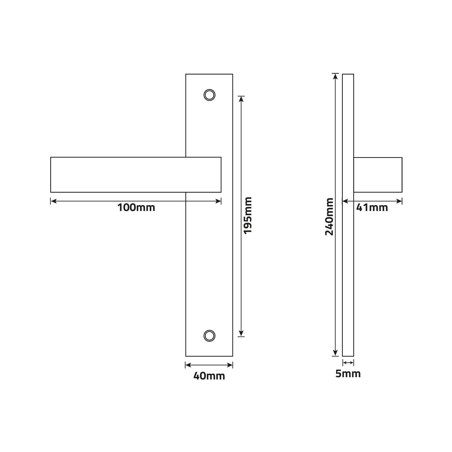2 poignées de porte DURANCE sans trou, Laiton patiné entraxe 195 mm, salon cuisine séjour - 9