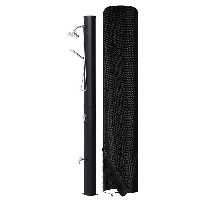 Douche Solaire Jardin 35L Noire - Avec Pommeau Et Douchette Pieds - Chauffage Naturel Sans Électricité