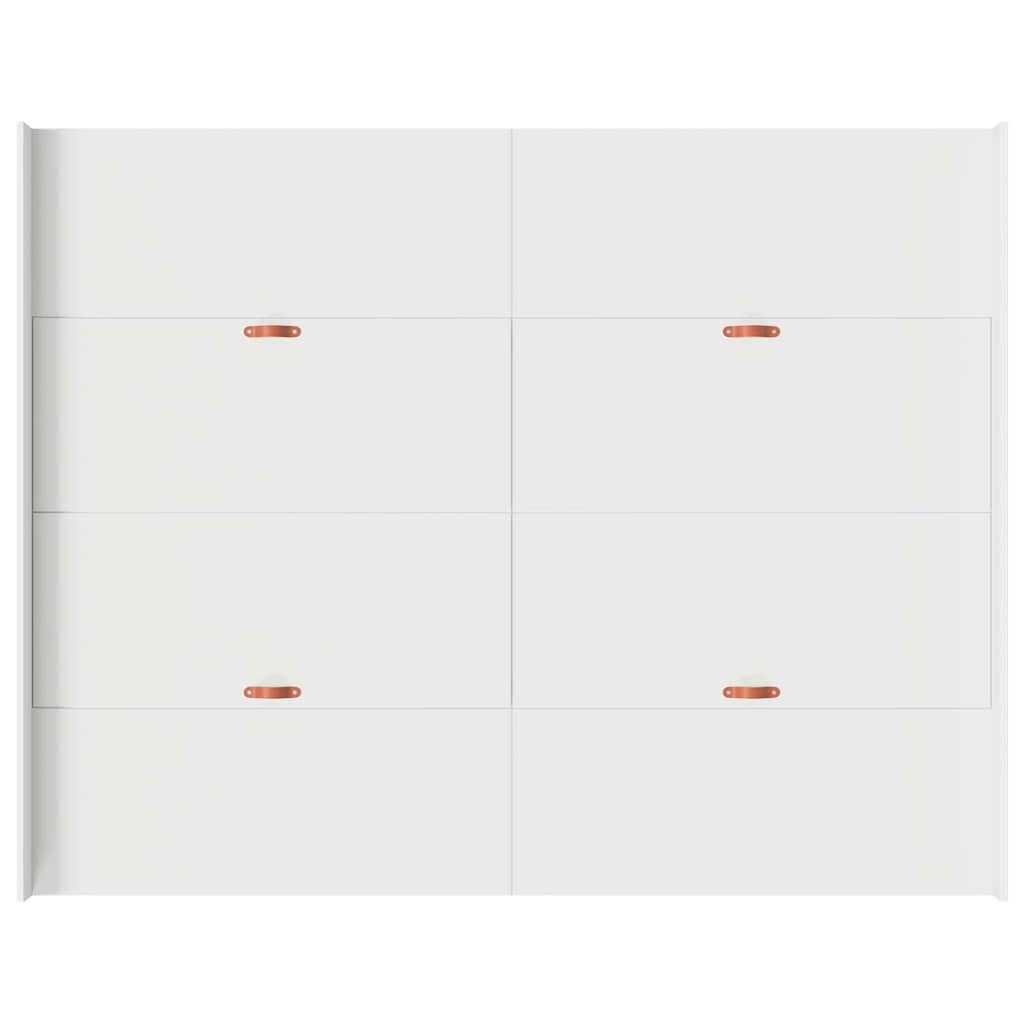 Cadre de lit avec rangement et tiroir blanc 140 x 190 cm - 7