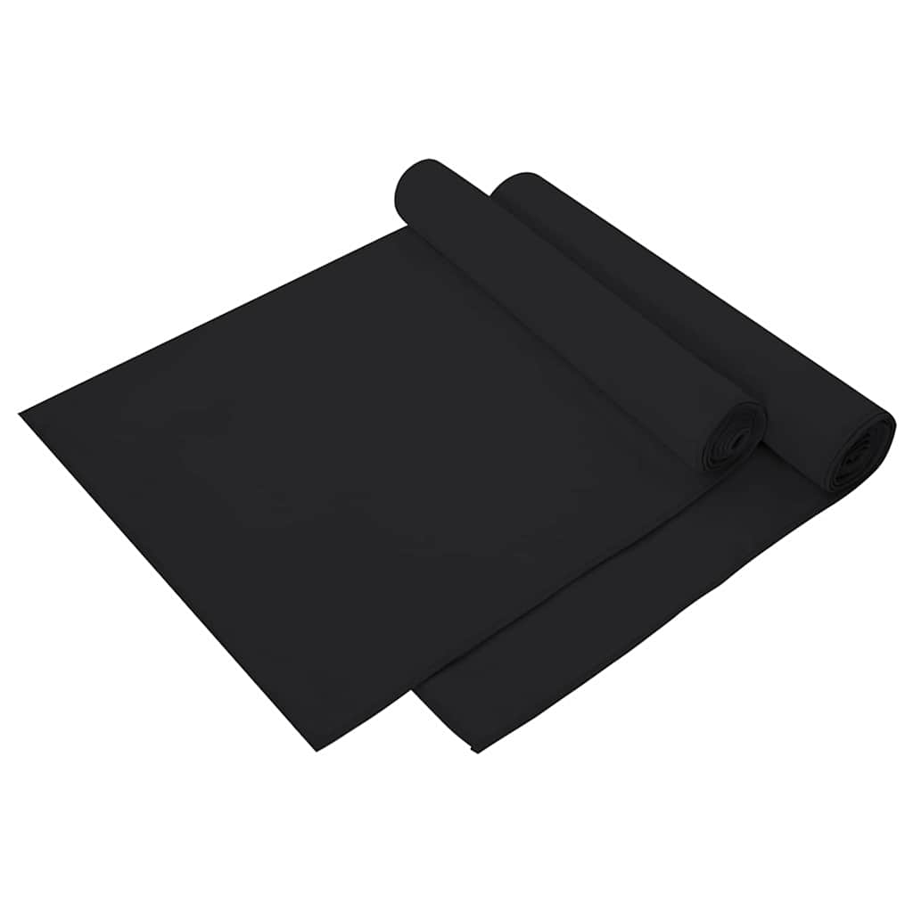 Ręczniki Sportowe 2 pcs Czarny 140 x 70 cm Poliester i poliamid