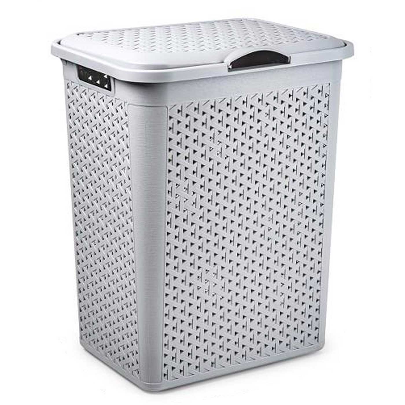 Cesto para ropa sucia con tapa y asas, pongotodo de plástico, cubo para ...