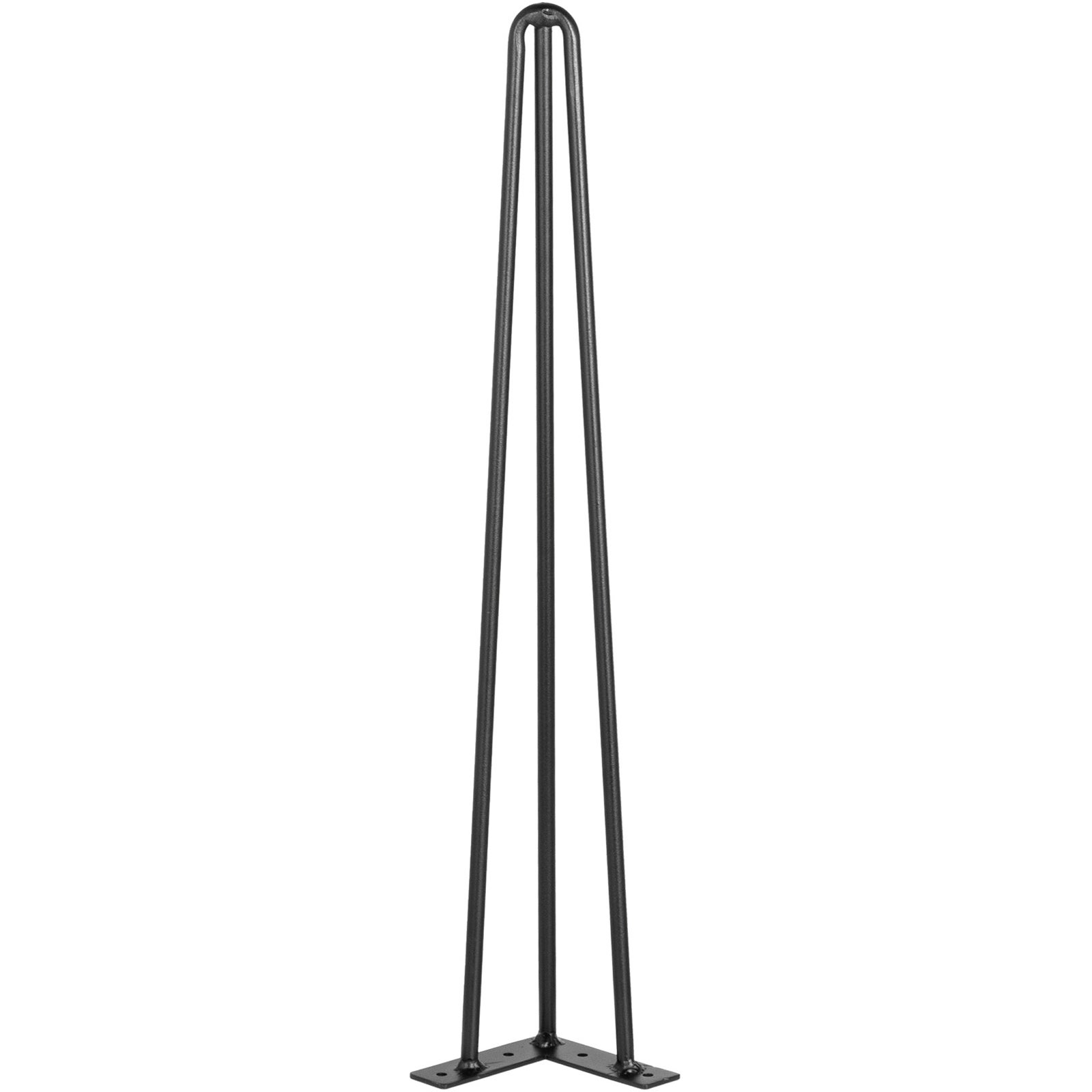 Pieds de Table Épingle 4Pcs VEVOR Acier Noir 20 Pouces 3 Tiges Robustes, Pieds de Meubles Épingle pour Table Bureau DIY Salon Cuisine - 9