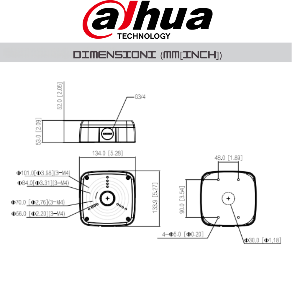 Dahua Technology PFA122 support et boîtier des caméras de sécurité Boîte de jonction - 4