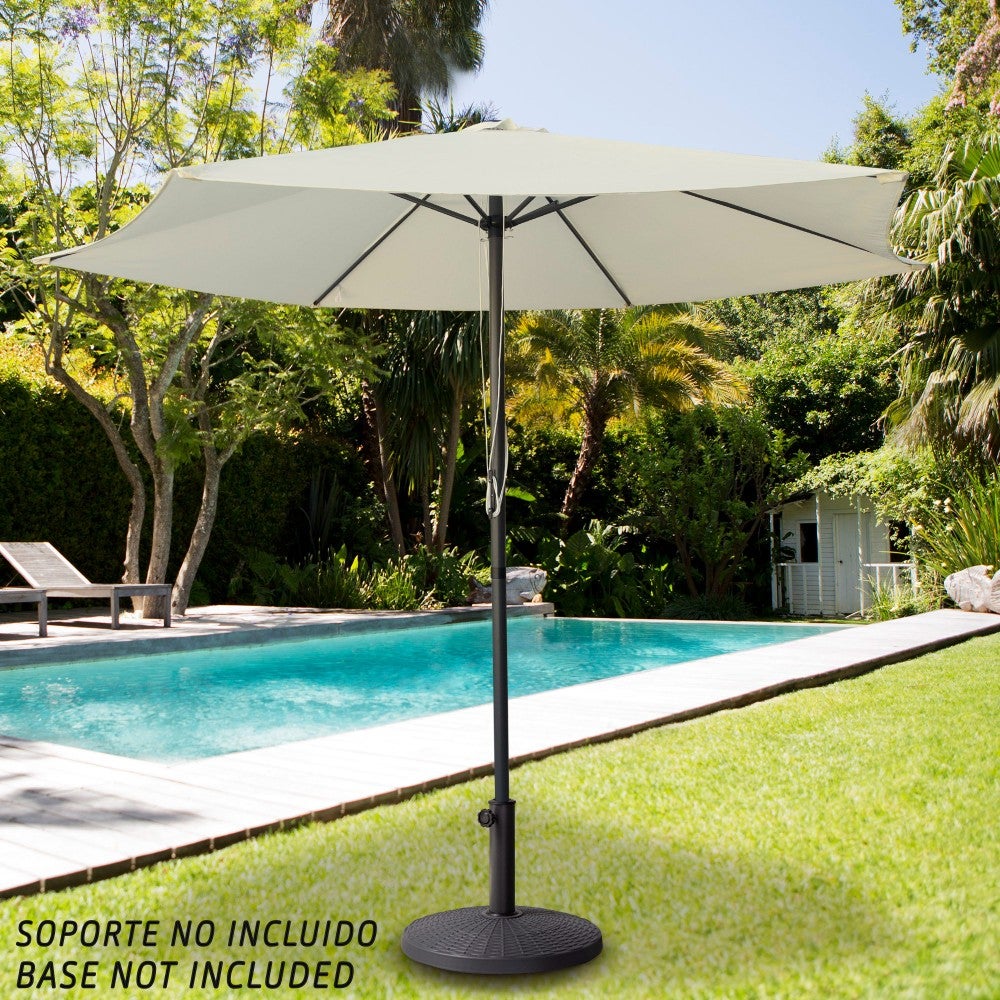 Guarda-chuva de jardim hexagonal Ø300 cm com sistema de roldana dupla Aktive - 6