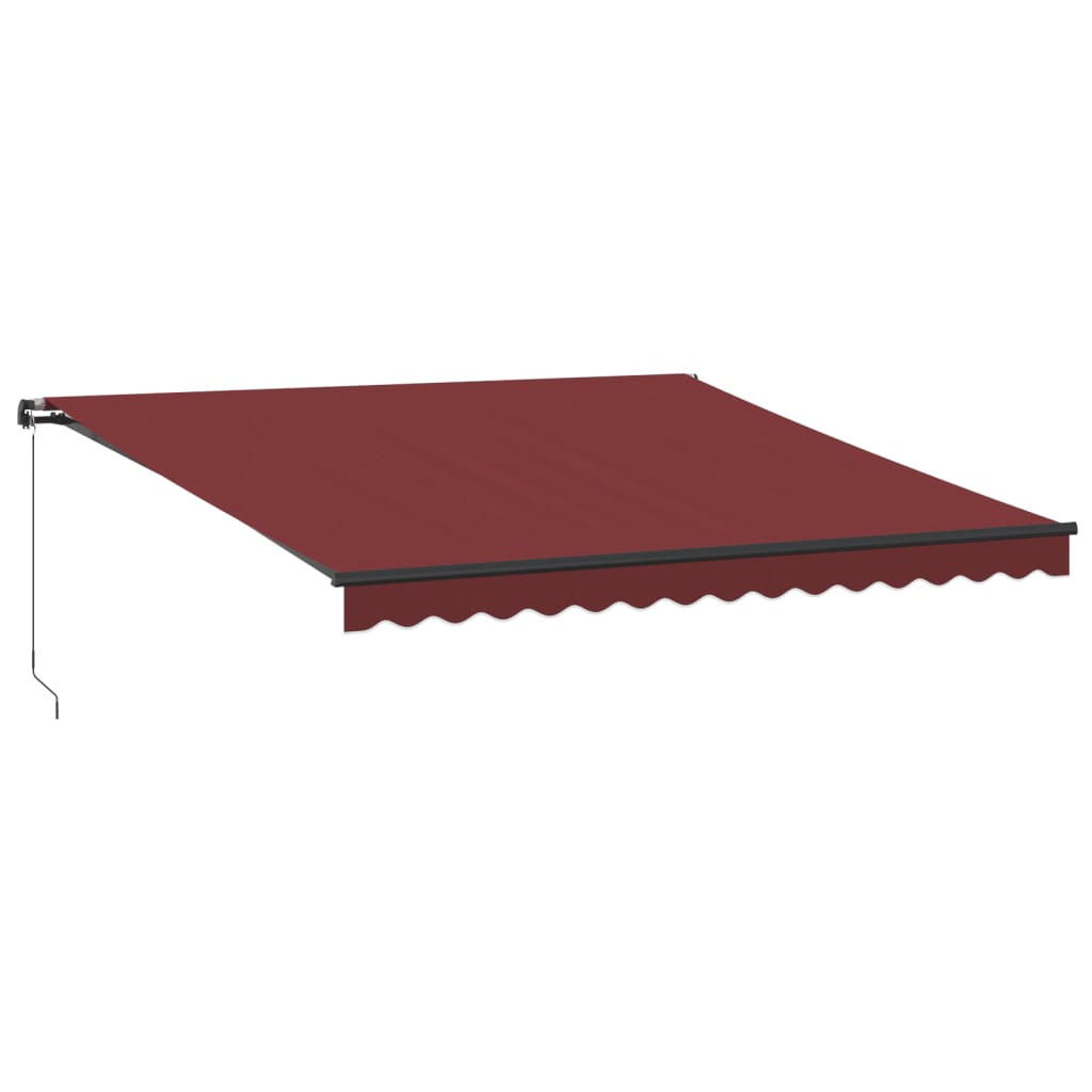 Tenda da Sole Retrattile Manuale LED 500x350 cm Blu e Bianca Tenda da Sole Retrattile Manuale LED 500x350 cm Blu e Bianca