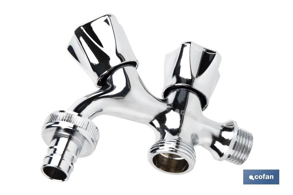 PACK DE GRIFOS DE DOBLE SALIDA DE AGUA PARA LAVADORA