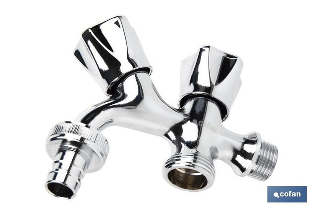 PACK DE GRIFOS DE DOBLE SALIDA DE AGUA PARA LAVADORA