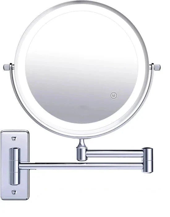 Specchio Da Trucco Grande 80x60 Cm, COOLJEEN, Rettangolare, Con Telaio In Ferro, Finitura Lucida, Montaggio A Parete O Supporto Da Tavolo, Stile Moderno, Perfetto Per Camera Da Letto E Bagno