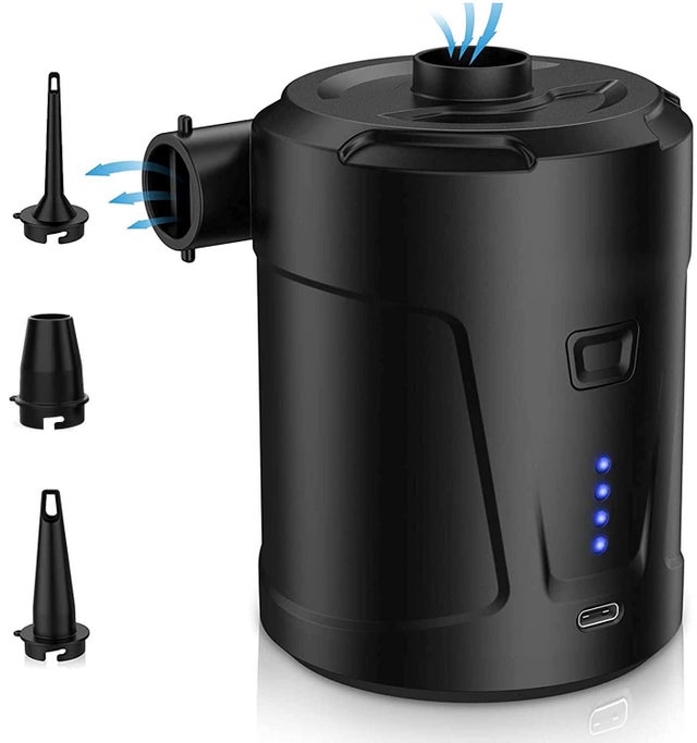 BELLIFFY Mini Pompe à Pied 4 Pièces – Gonfleur Manuel Pour Matelas, Ballons Et Vélos, Sans Batterie, Double Fonction Gonflage/dégonflage