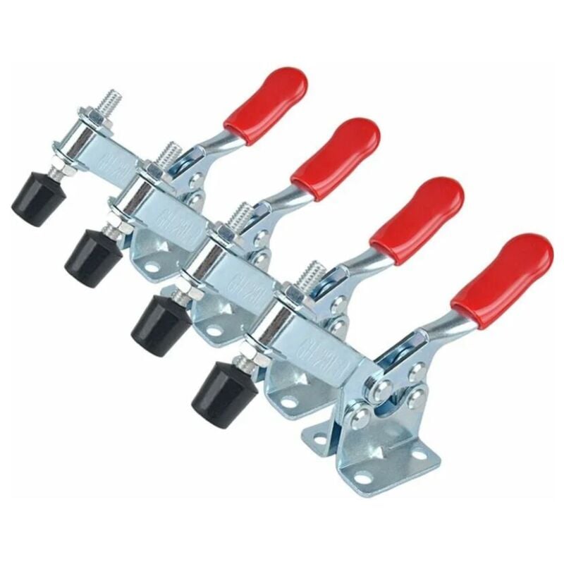 GH-201-B - Lot de 4 sauterelles à serrage vertical avec base horizontale - Capacité 90 kg - 5