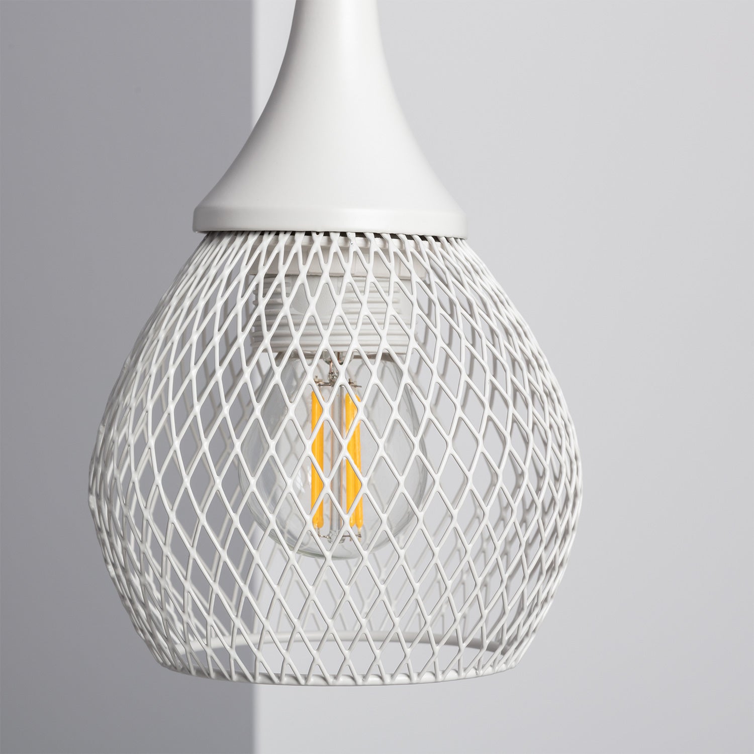 Ledkia Lámpara de Mesa de Metal y Madera Monah Blanco - 3