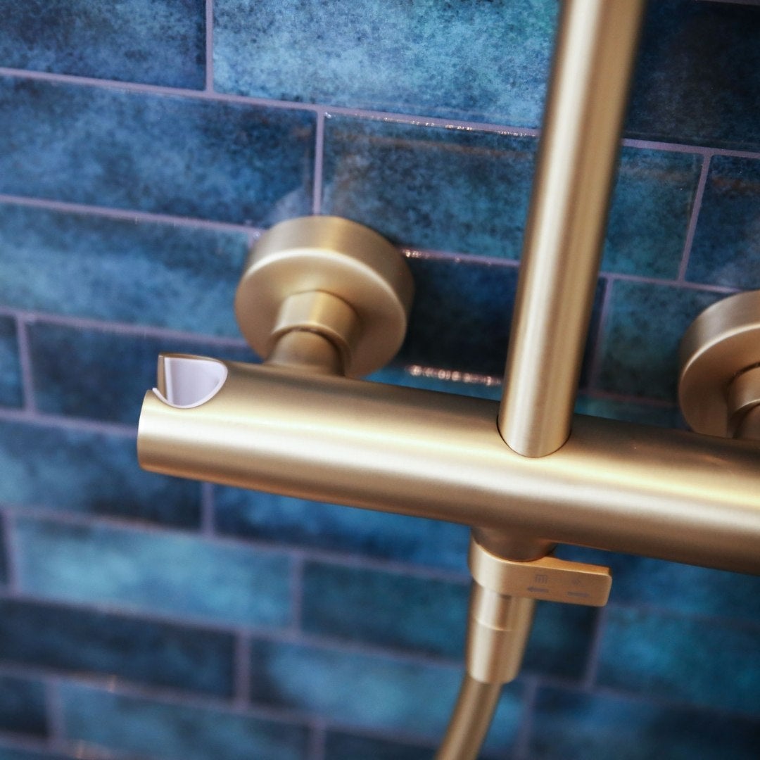 Lollipop II colonne de douche mécanique or brossé 250 - 7