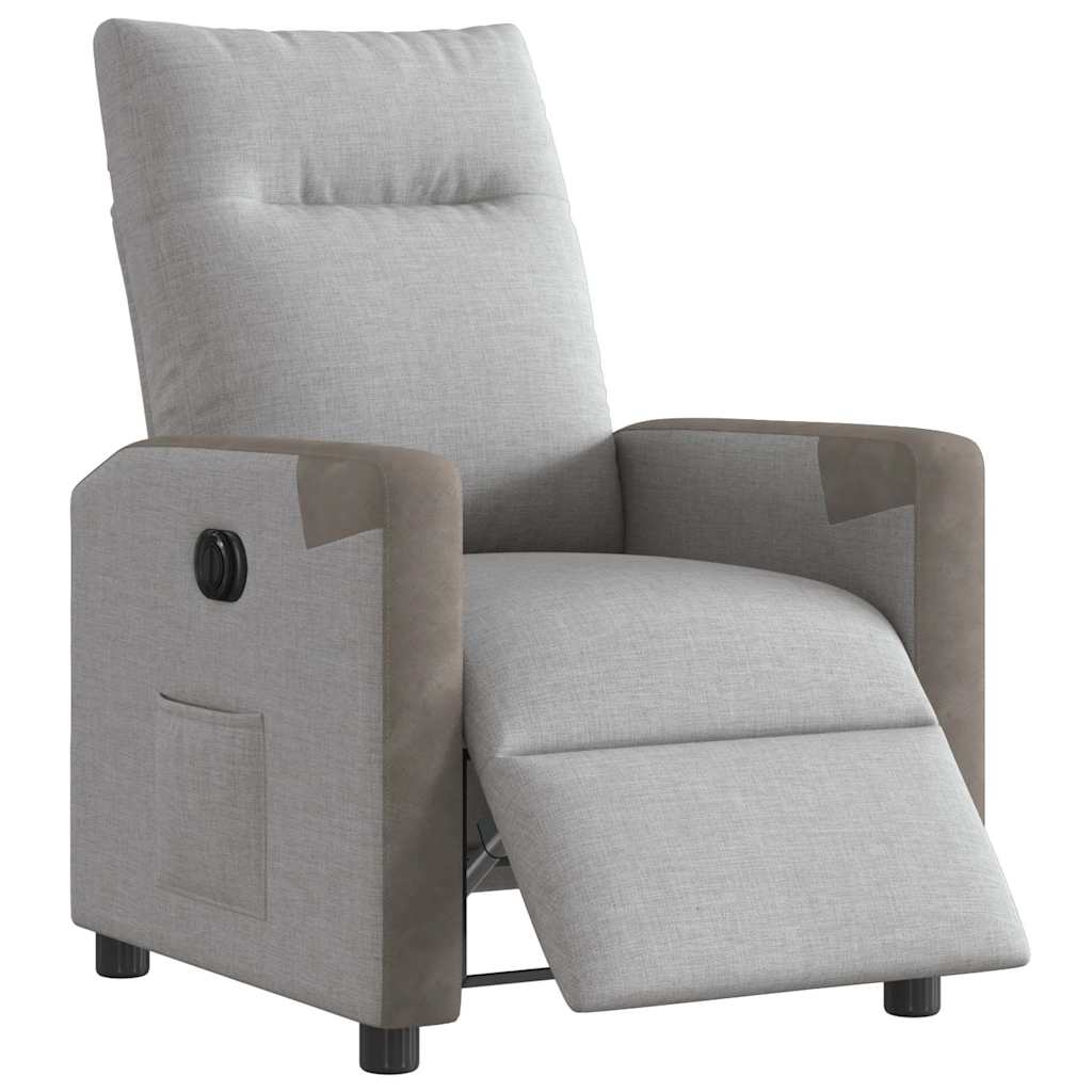 Fauteuil de relaxation Fauteuil inclinable électrique gris nuage