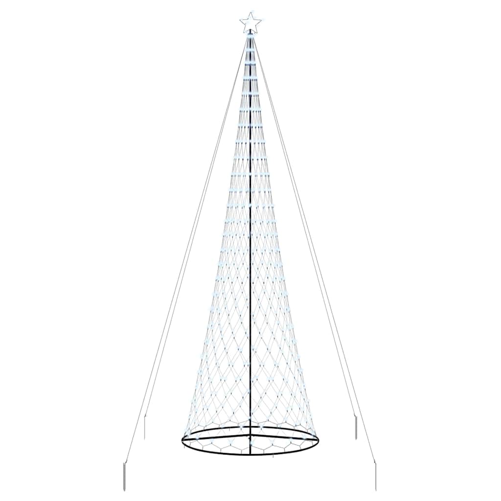 Choinka świąteczna LED Chłodna biel 160 x 160 x 500 cm Metal