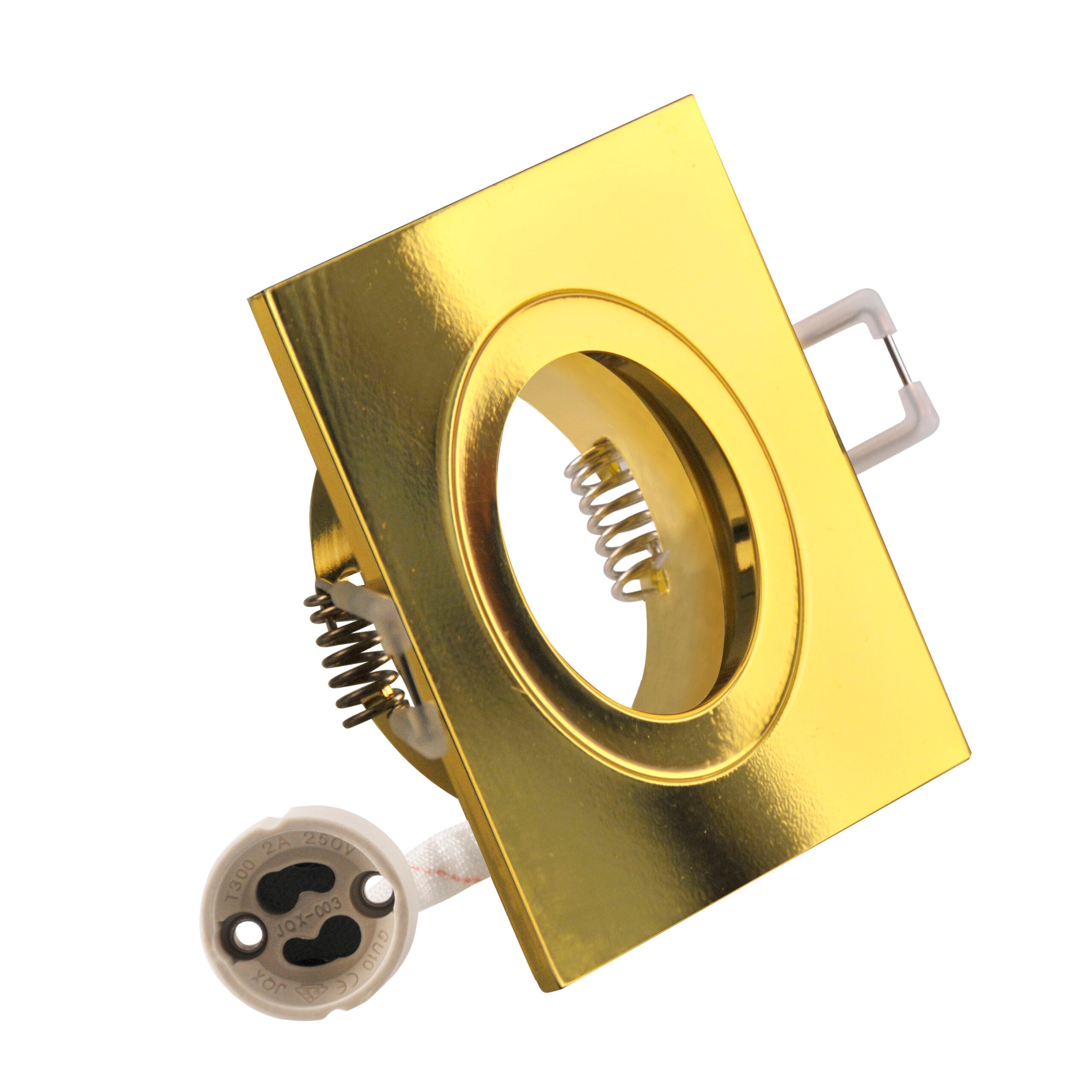 Oprawa sufitowa wpuszczana podtynkowa Febe złoty połysk 1xGU10x8W kwadratowa IP20 wym: 2,5 x 8 x 8 cm aluminium Polux - 6