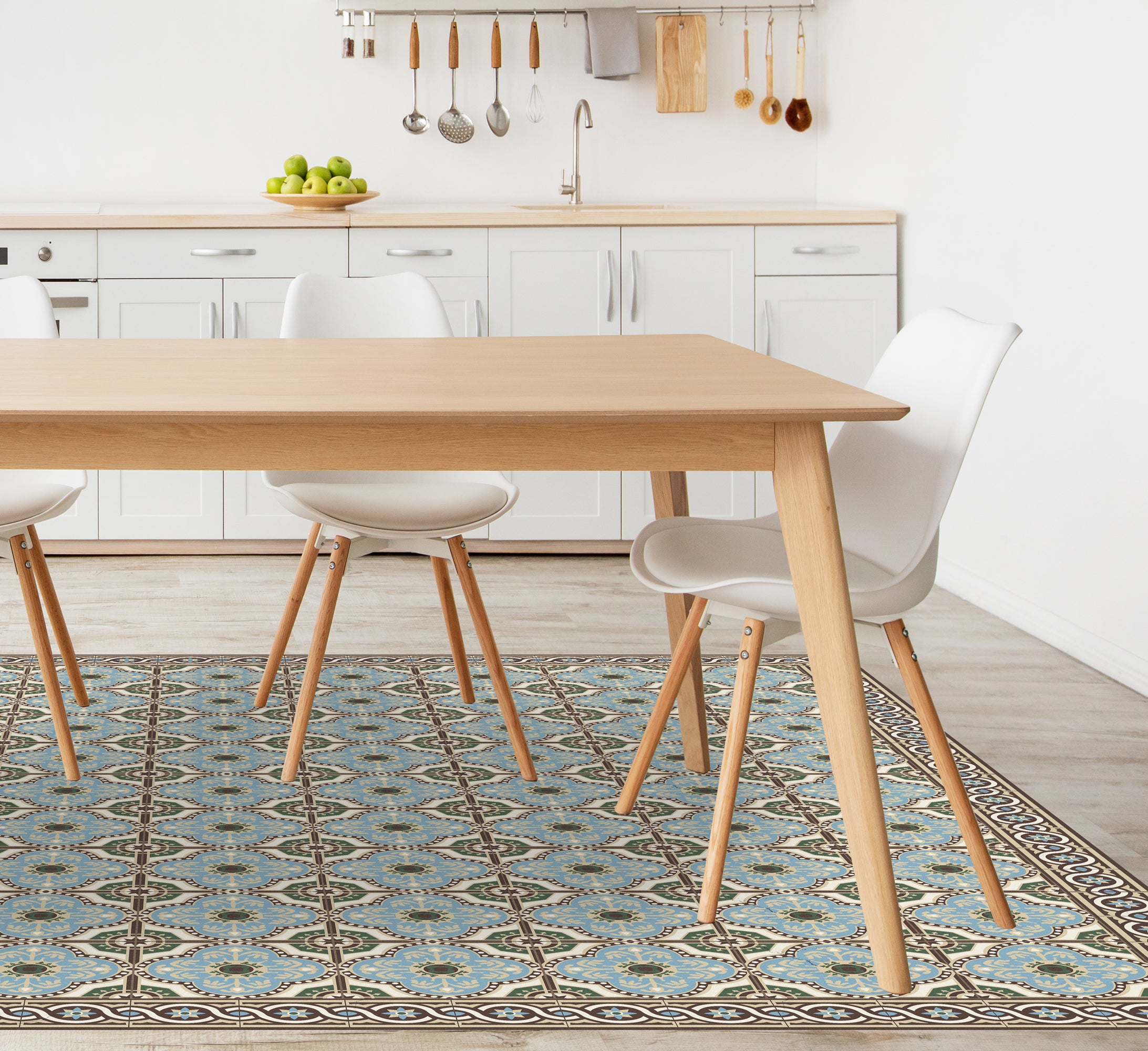 Tapis antidérapant en vinyle Diva 133x200 cm - PVC imprimé, lavable, ignifuge, pour le salon et la cuisine - 3