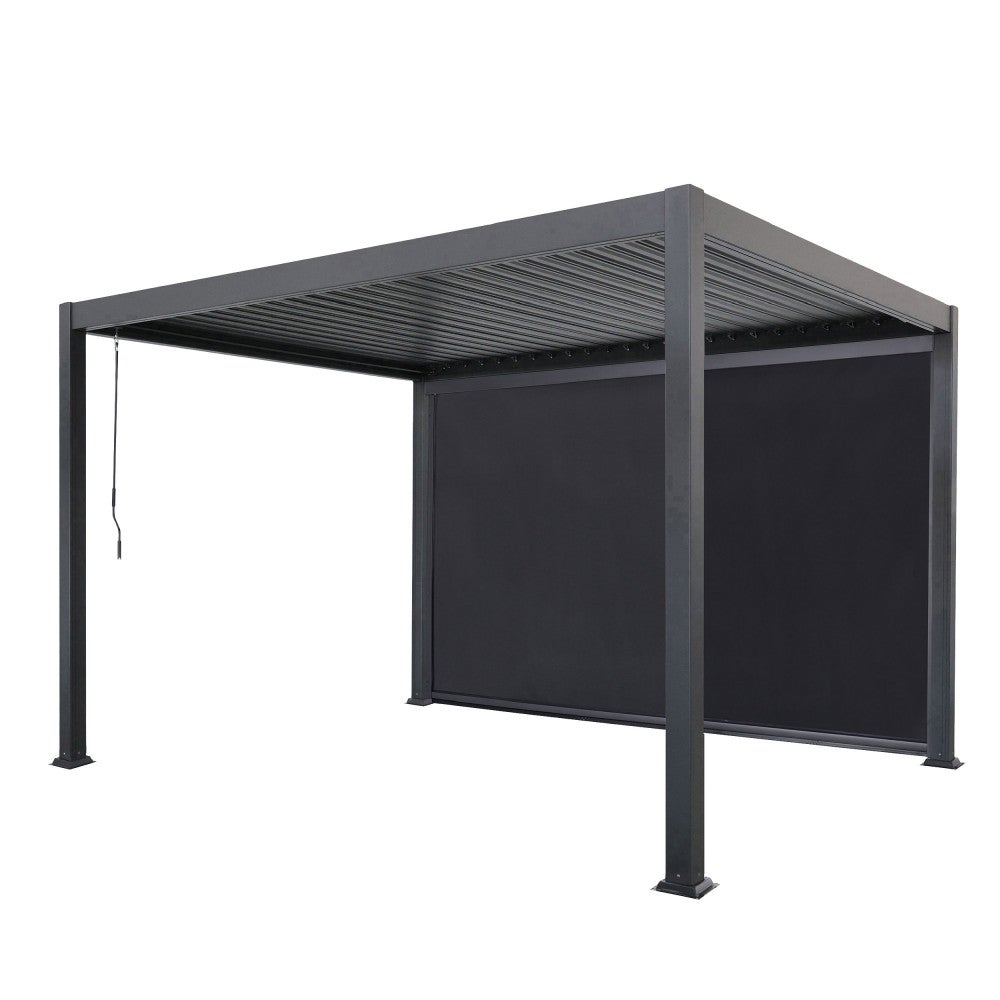 Store pour pergola bioclimatique Tero 4 m rideau enrouleur accessoire - 5