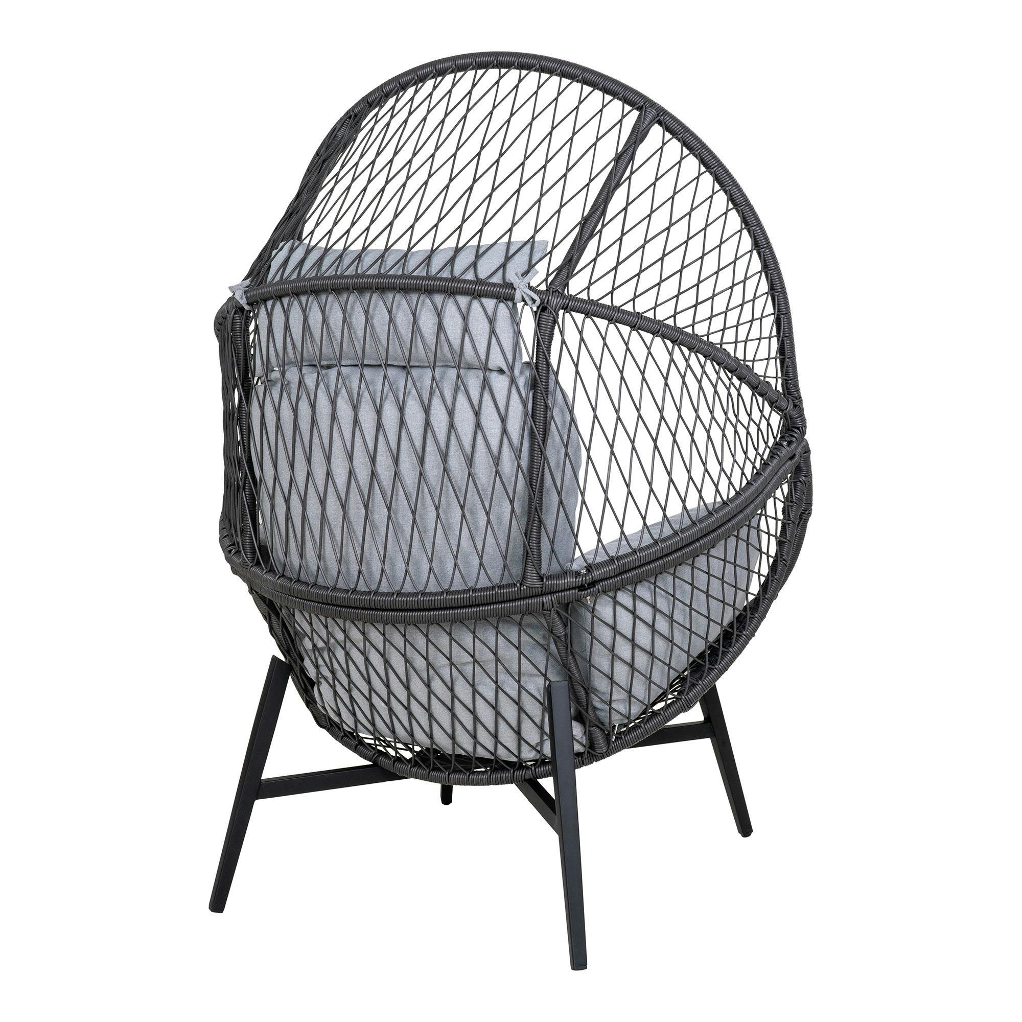 Fauteuil œuf sur pieds finition noire SOUTH BEACH - 6