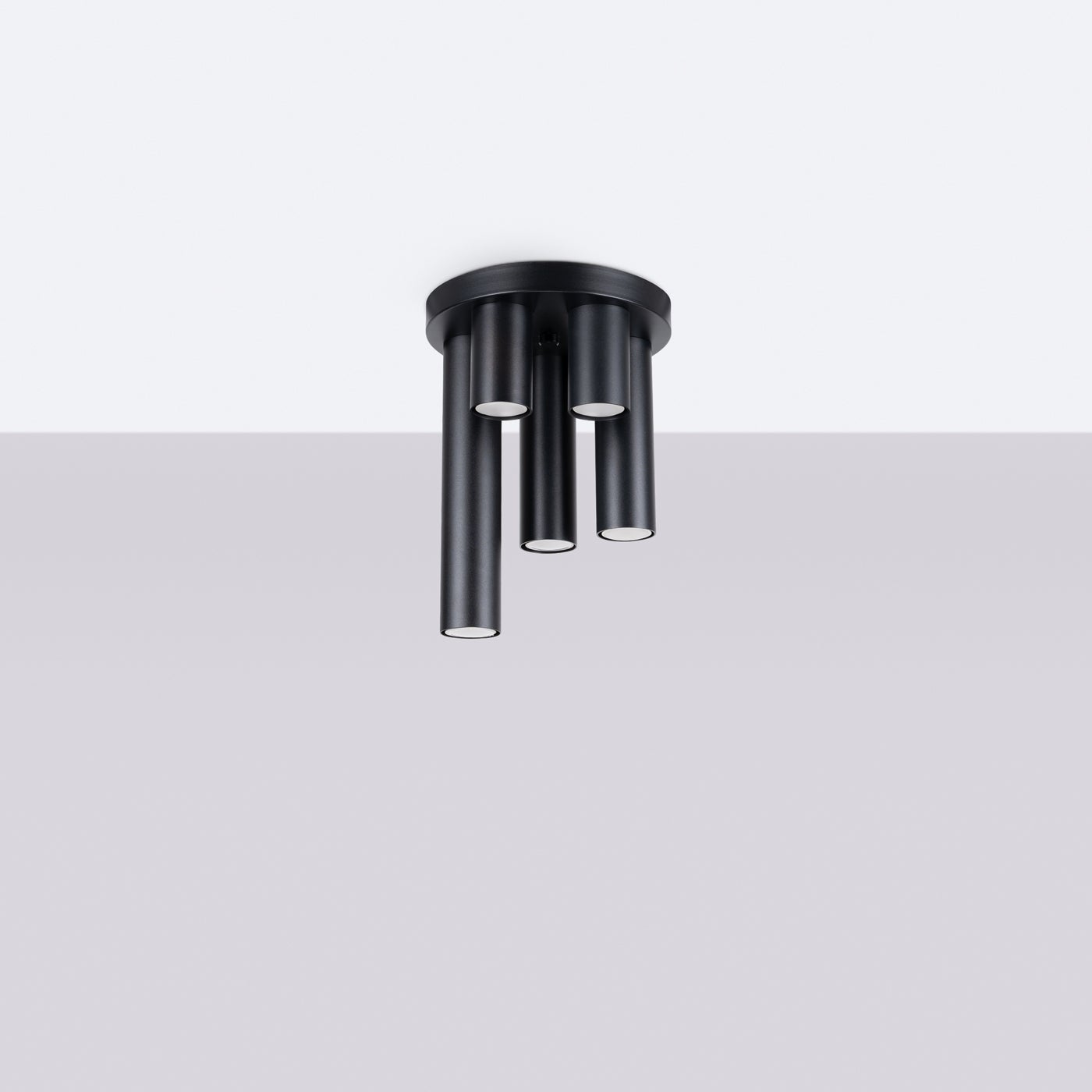 Plafon TORIS 5P czarny LED 4000K - 25x25x33cm Sollux