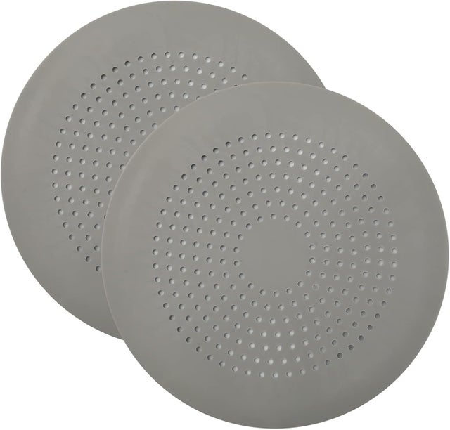Łapacz włosów do odpływu prysznicowego, okrągły, z przyssawką, łatwy w montażu, 2 sztuki (szary)