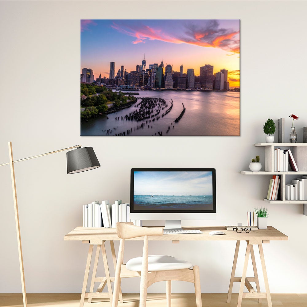 Obraz do salonu sypialni kuchni biura, Nowy Jork Miasto Skyline Krajobraz 60x40