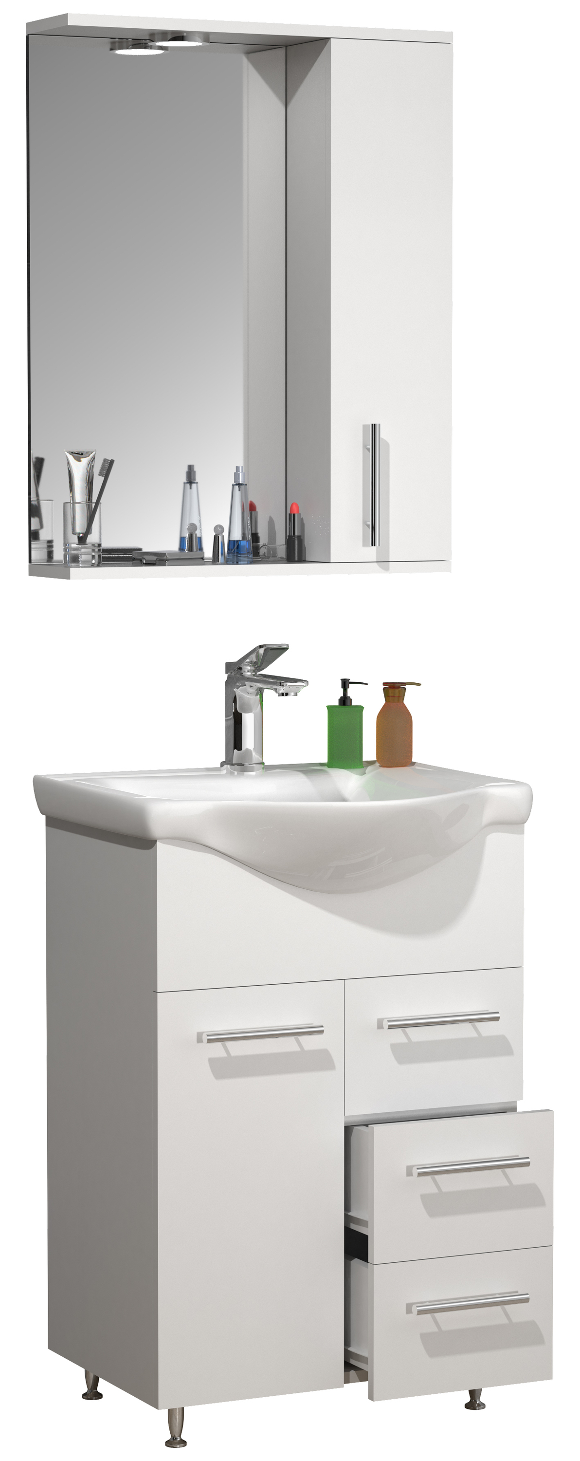 umywalka do mebli łazienkowych Lisalo Biały W. 152 x S. 55 x G. 45 cm