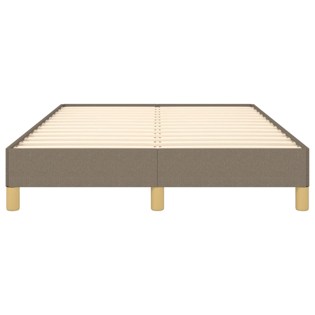 Cadre de lit sans matelas en tissu taupe pour la chambre, 120 × 200 cm - 5