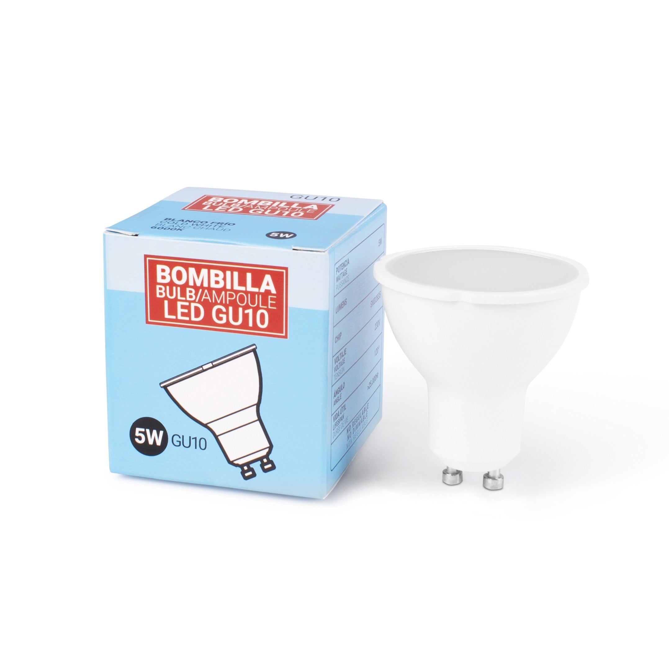 Pack x 10 - Bombilla GU10 LED 5W - 2