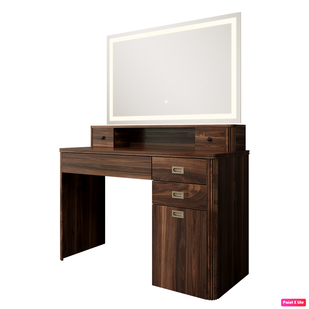 Vicco Toaletka Neria, Rustykalny dąb, 120 cm z lusterkiem LED